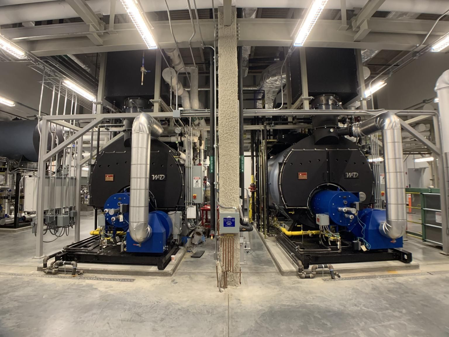 HeatSponge economizers installed over industrial steam boilers